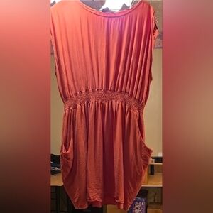 Elegant Coral Mini Dress